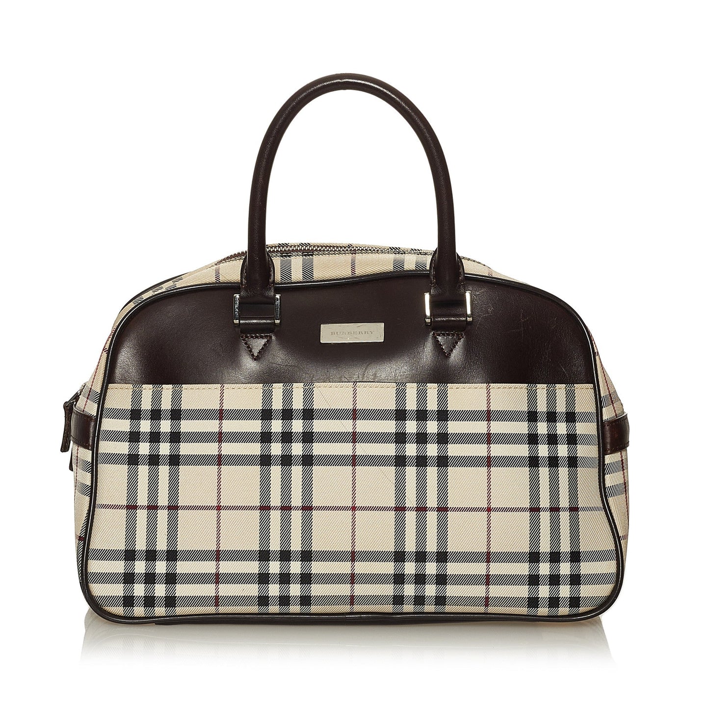 House Check Canvas Handbag