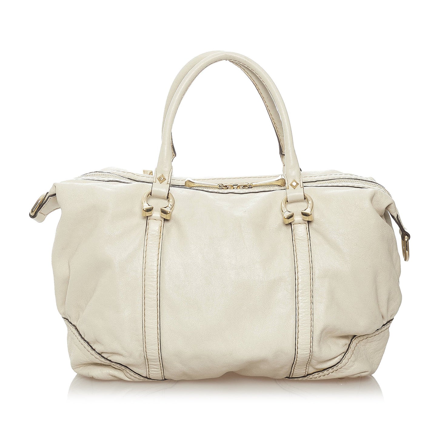 Horsebit Nail Leather Handbag