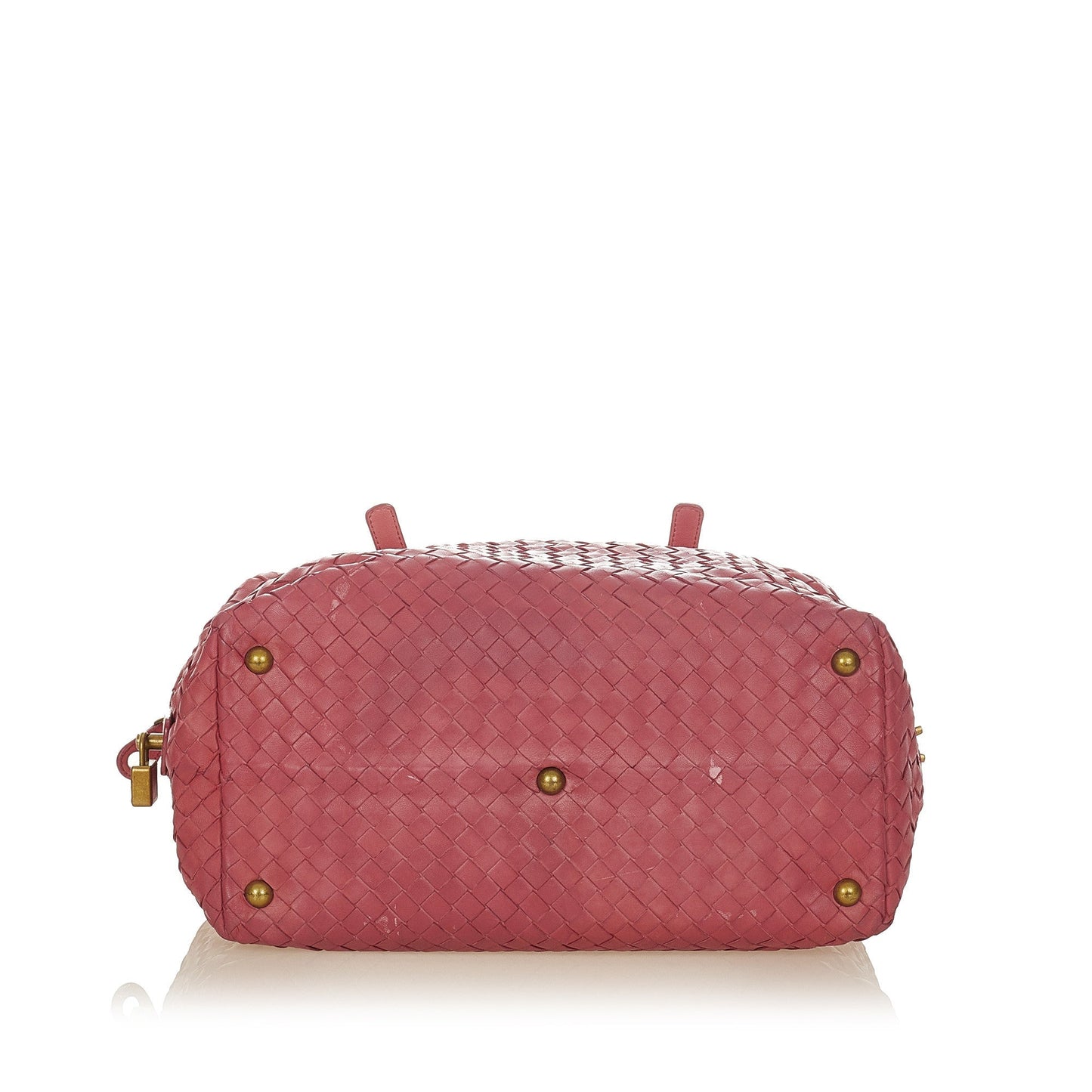 Intrecciato Leather Boston Bag