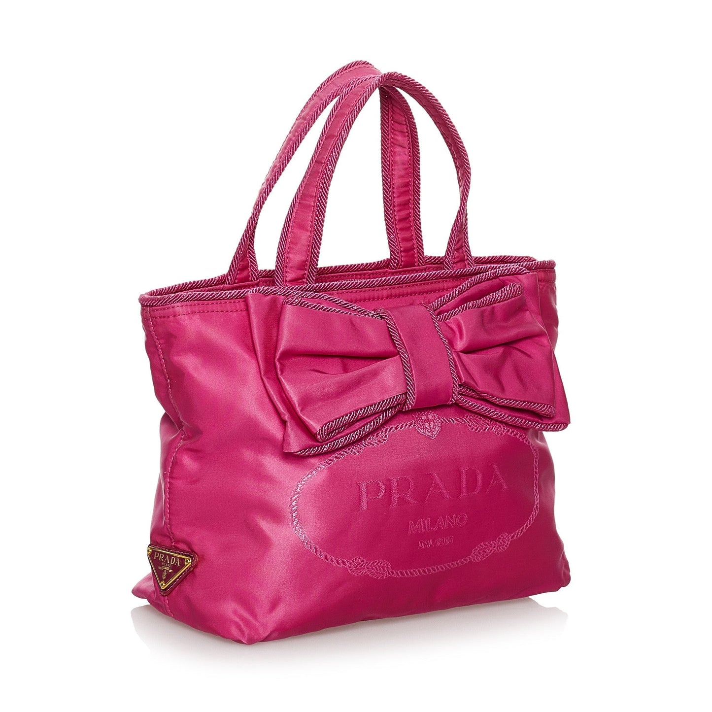 Canapa Tessuto Bow Handbag