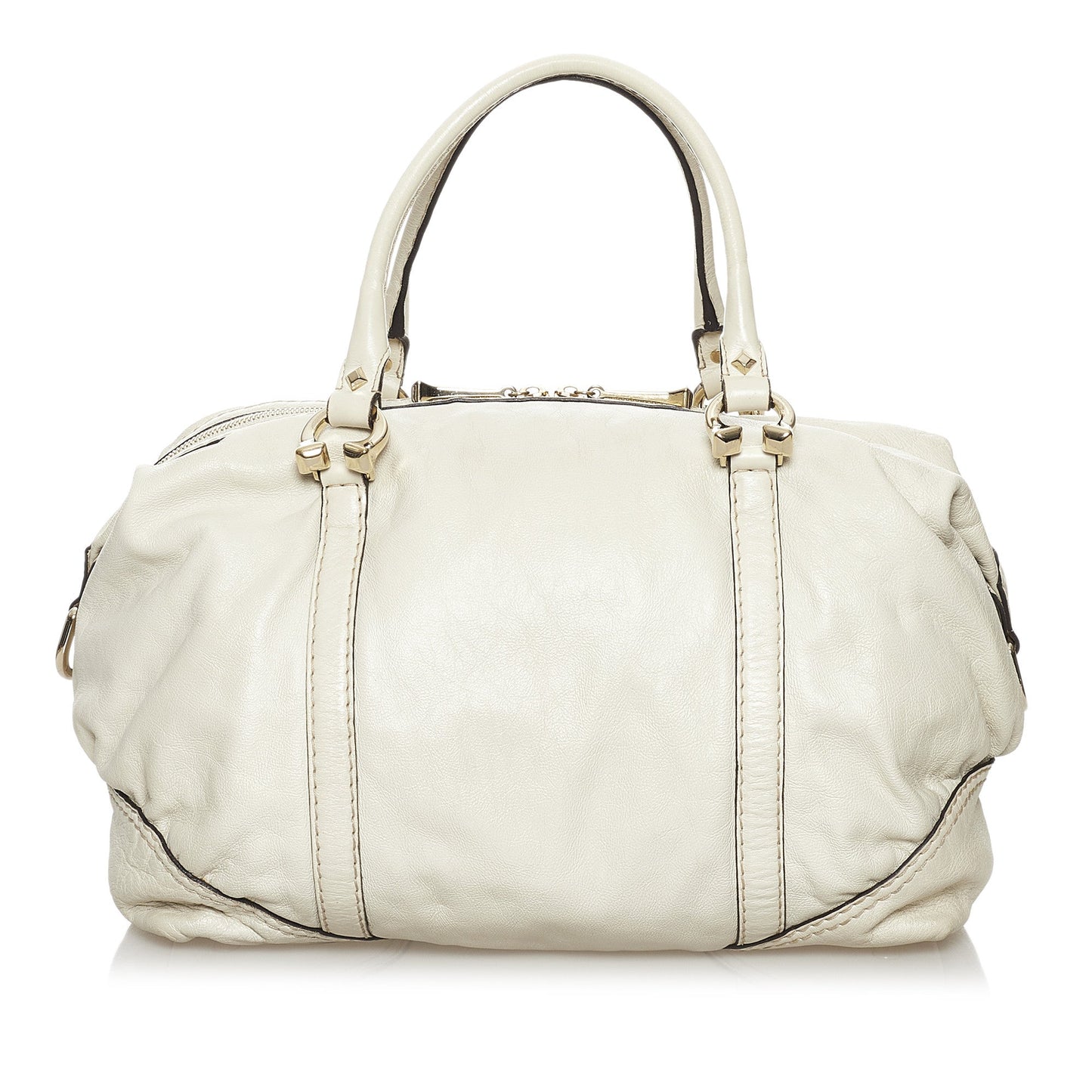 Horsebit Nail Leather Handbag