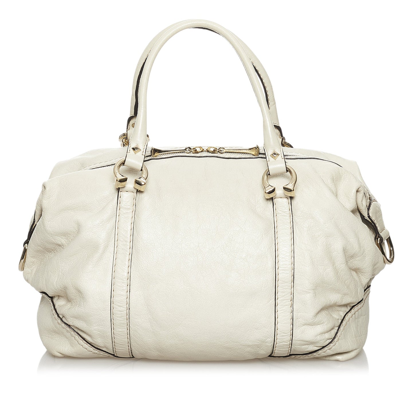 Horsebit Nail Leather Handbag