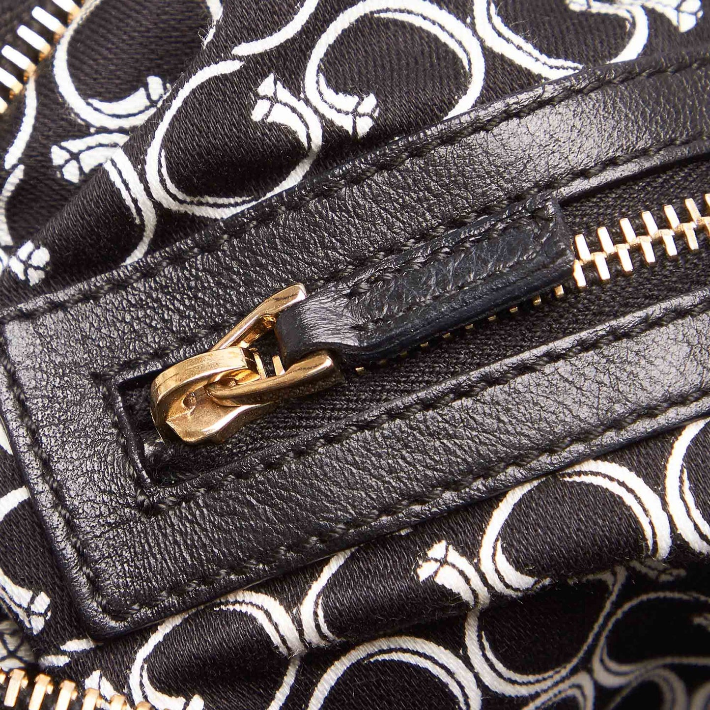 Horsebit Nail Leather Boston Bag