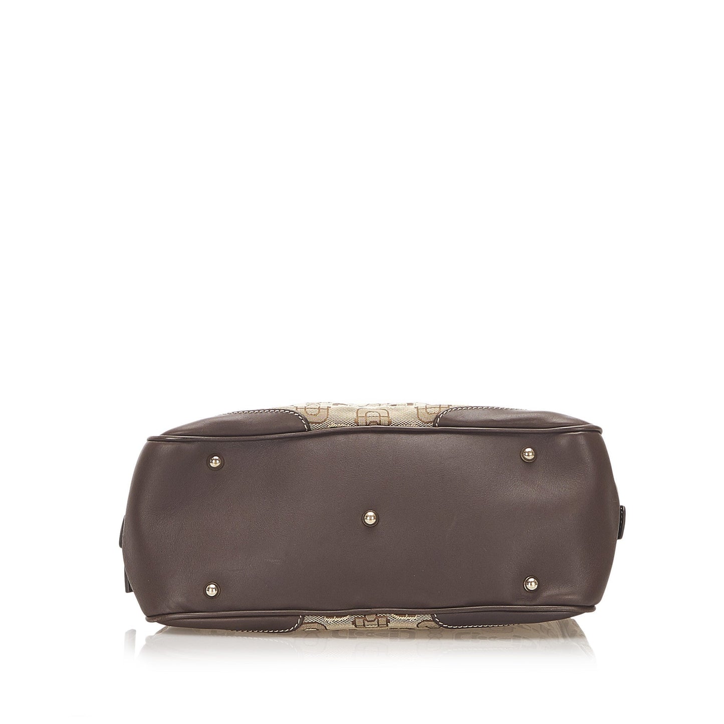 Bamboo Horsebit Canvas Handbag
