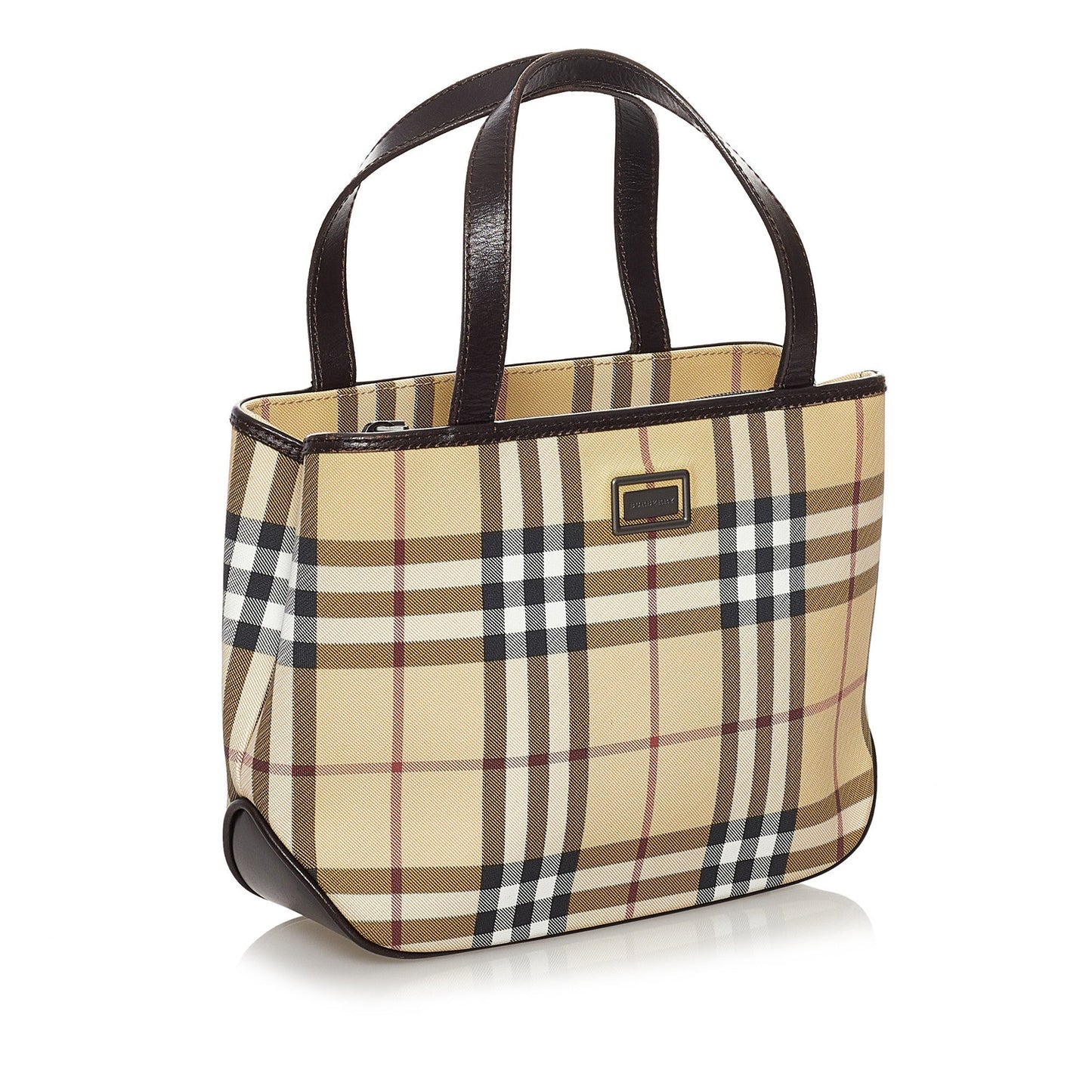 House Check Canvas Handbag