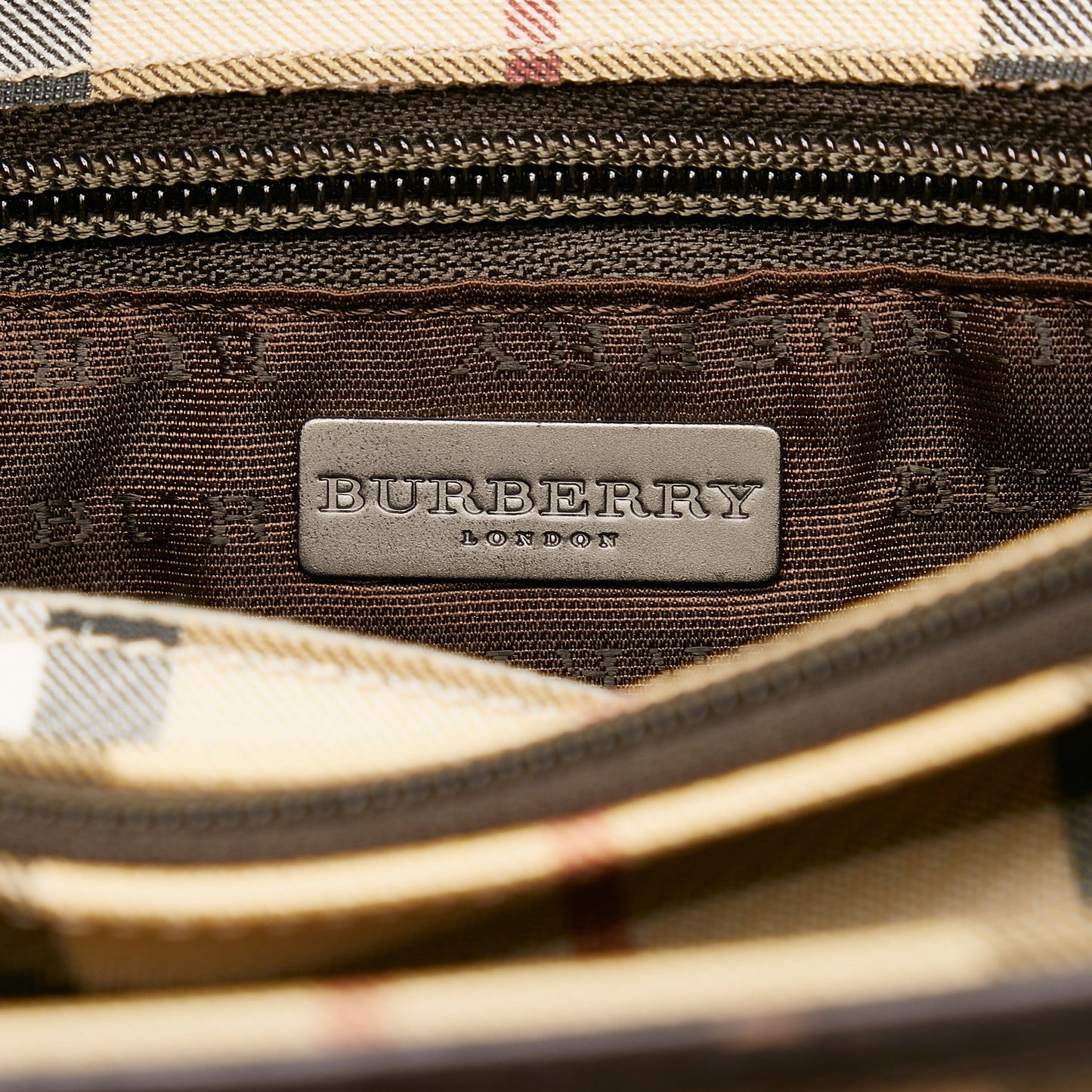 House Check Canvas Handbag