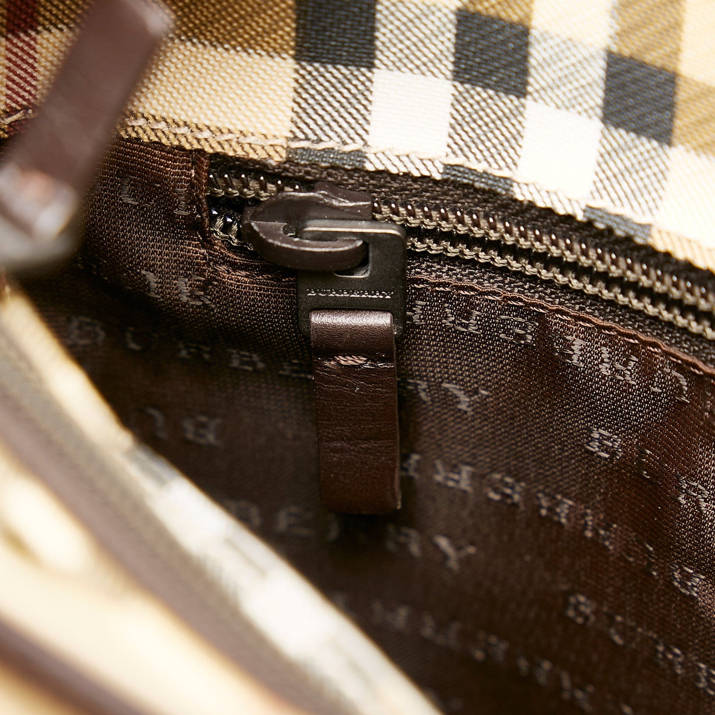 House Check Canvas Handbag