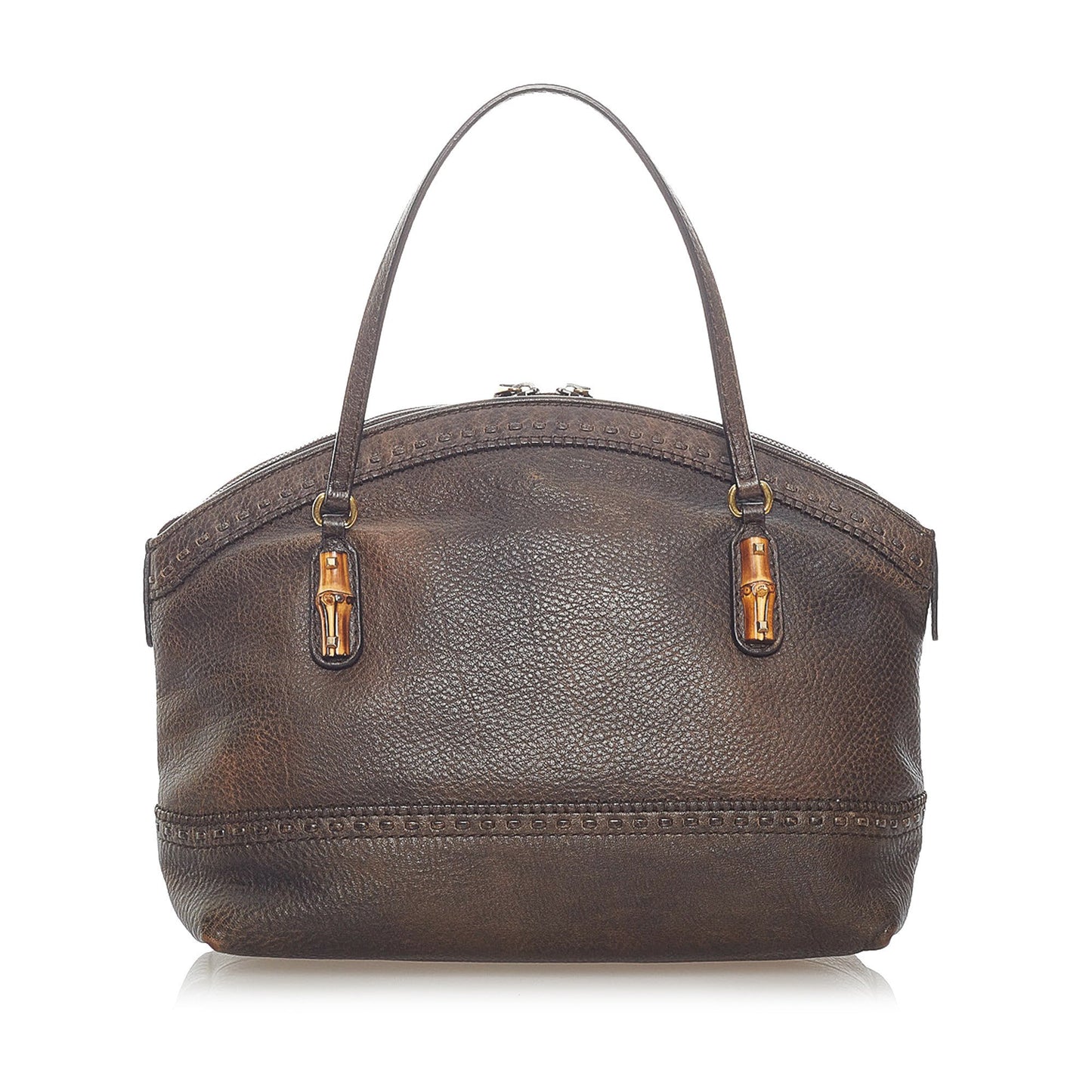 Bamboo Crafty Leather Handbag