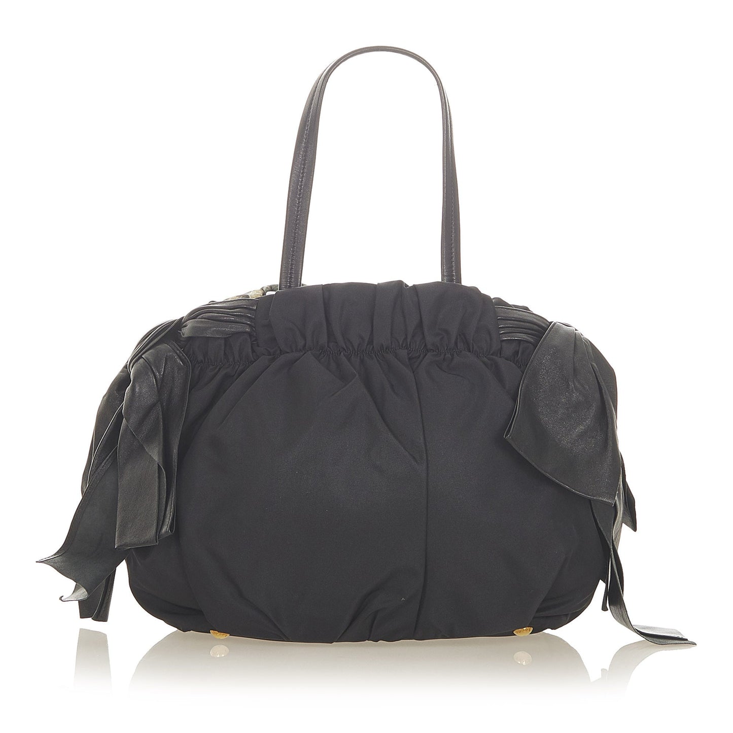 Python Print Bow Tessuto Handbag