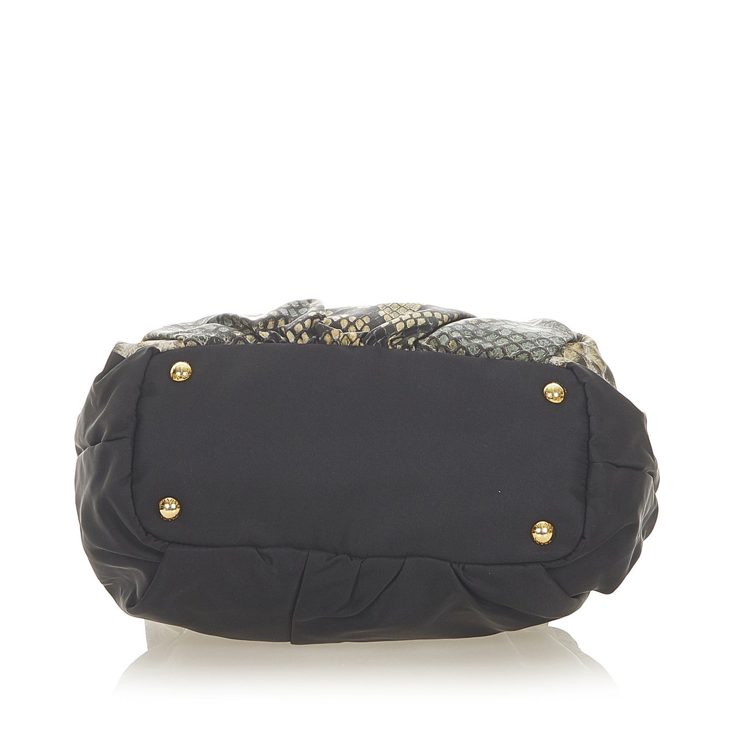Python Print Bow Tessuto Handbag