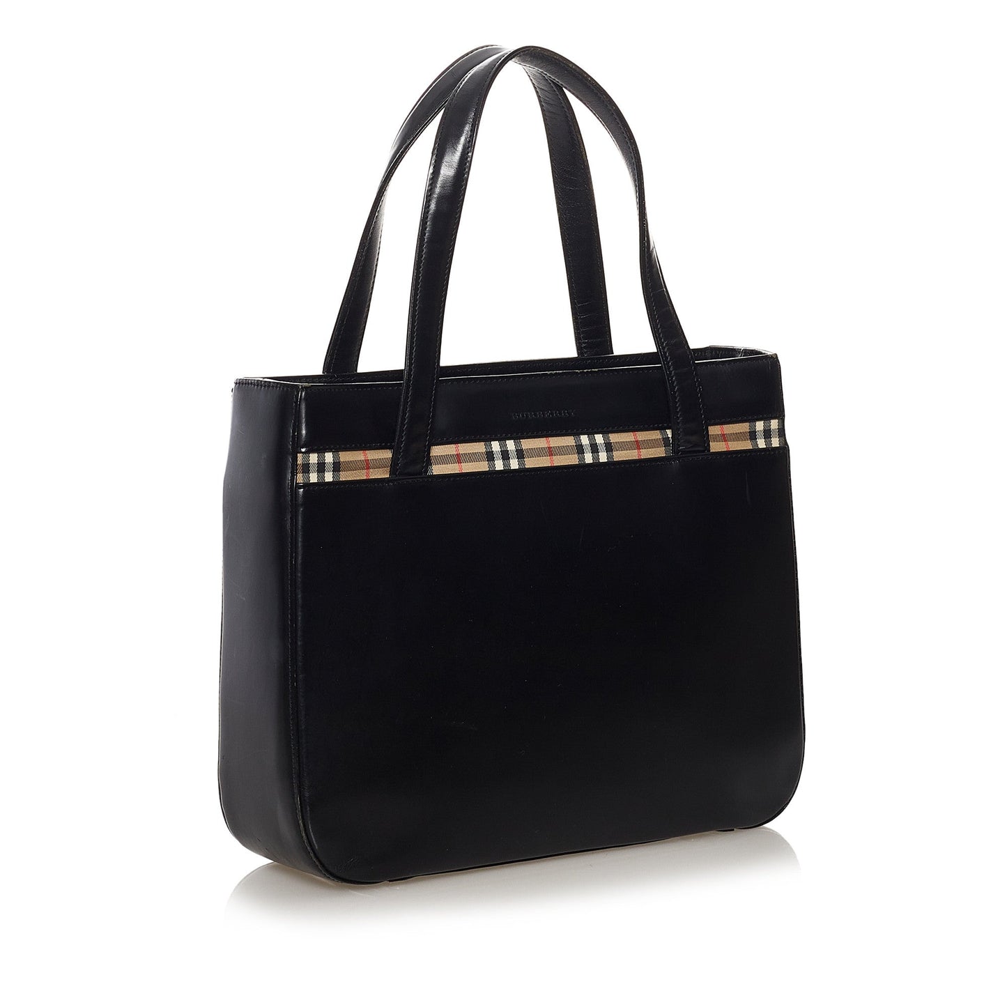 Haymarket Check Leather Handbag
