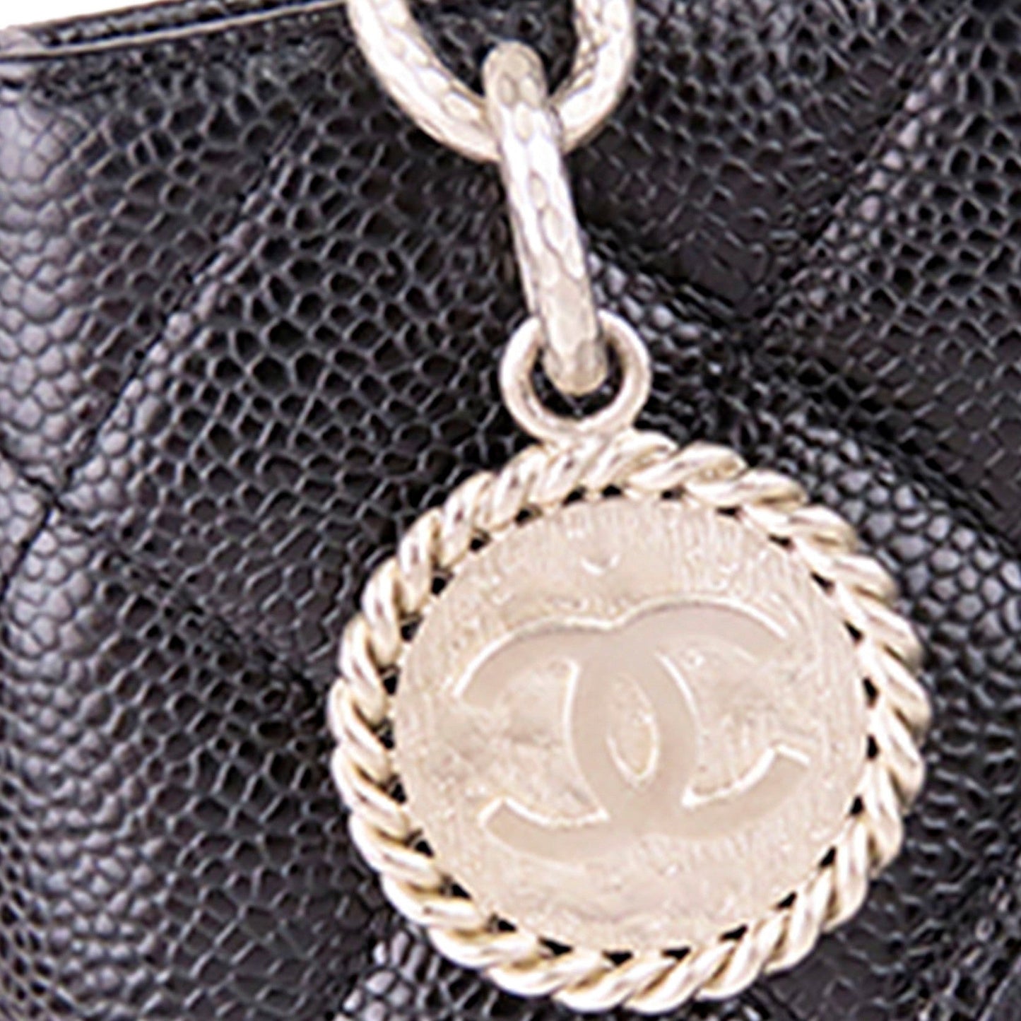 Medallion Caviar Leather Tote Bag