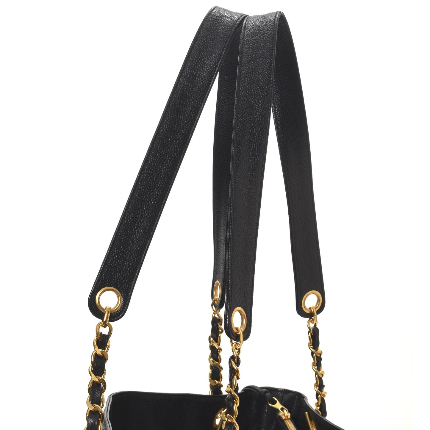 CC Caviar Chain Tote Bag