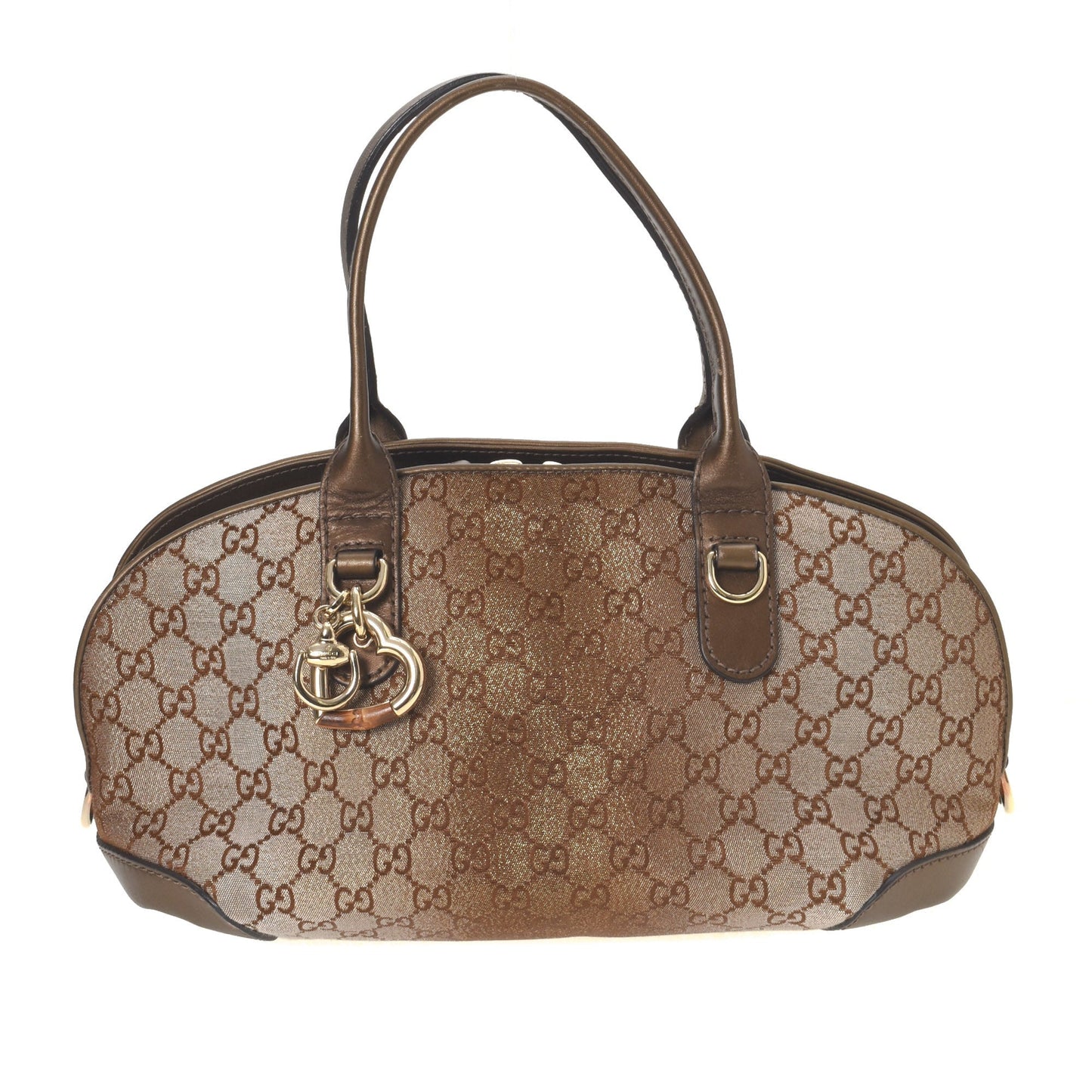 GG Lurex Heart Bit Charm Handbag