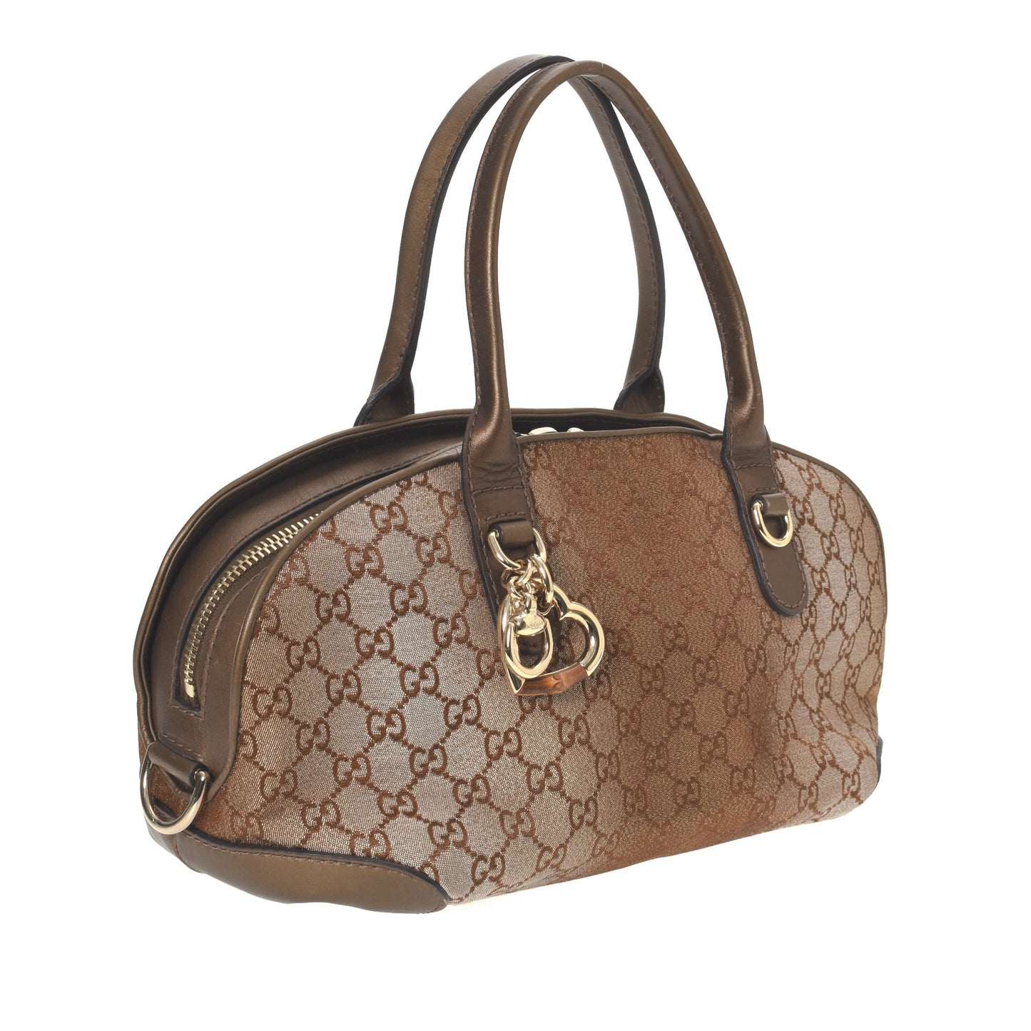 GG Lurex Heart Bit Charm Handbag