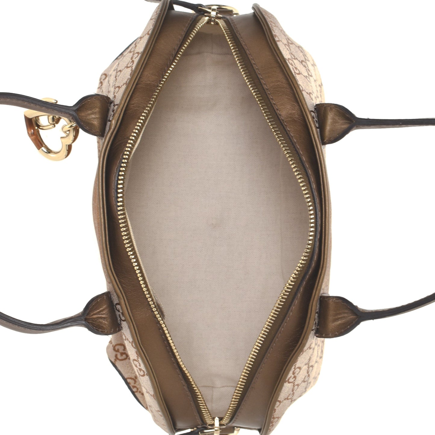 GG Lurex Heart Bit Charm Handbag