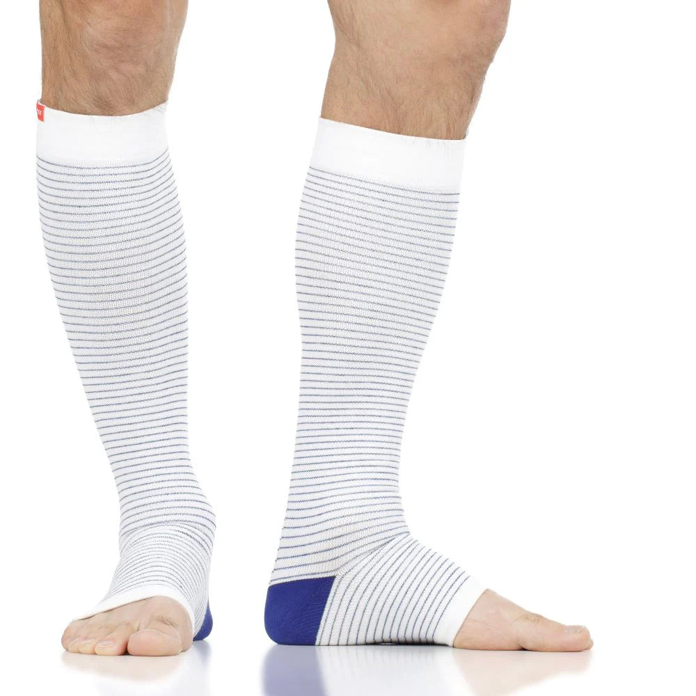 Compression Heathered Collection (Open Toe Sock - Cotton)