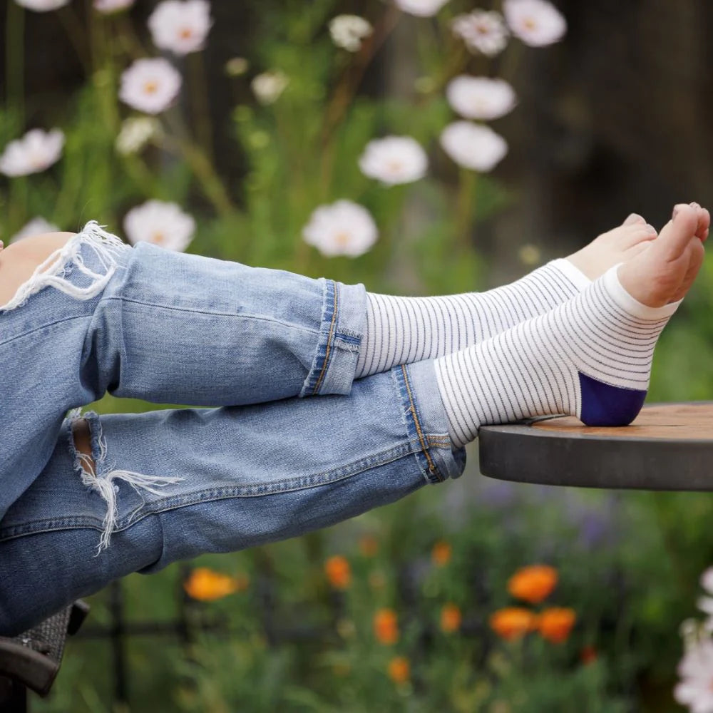 Compression Heathered Collection (Open Toe Sock - Cotton)
