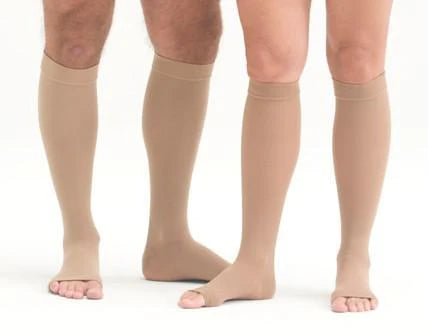 Open Toe Compression Socks - Easy to Put On Toeless Support Stockings!