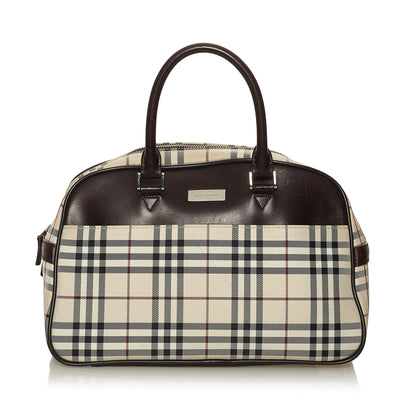 House Check Canvas Handbag