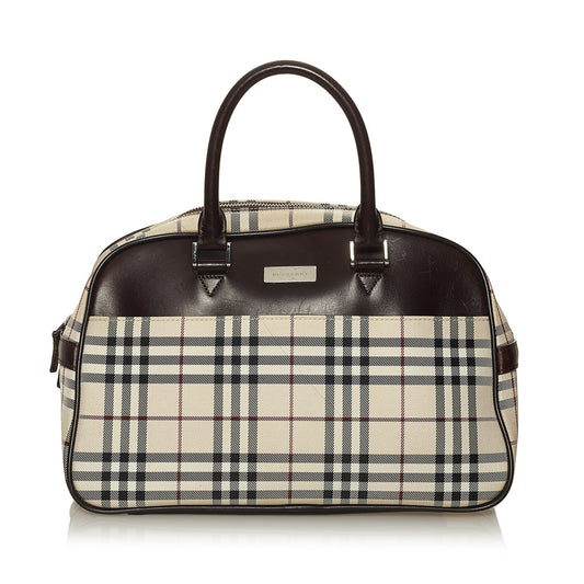 House Check Canvas Handbag