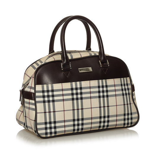 House Check Canvas Handbag