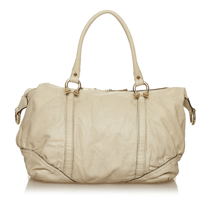 Horsebit Nail Leather Boston Bag