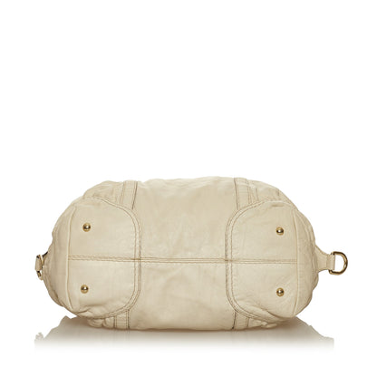 Horsebit Nail Leather Boston Bag
