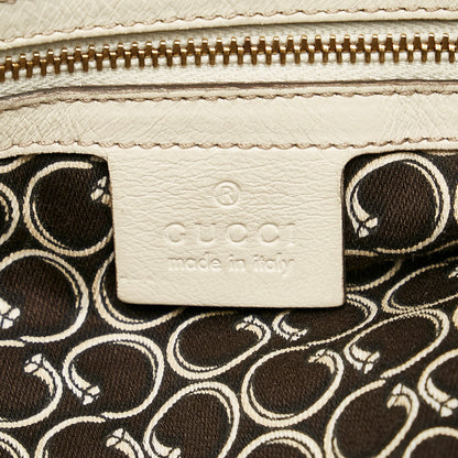 Horsebit Nail Leather Boston Bag