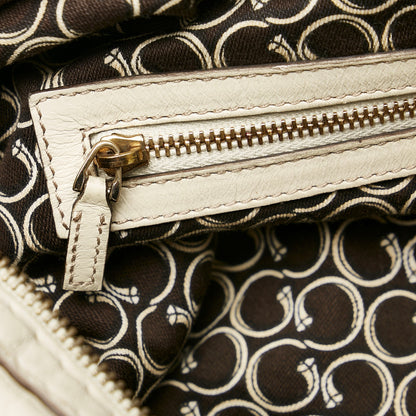 Horsebit Nail Leather Boston Bag