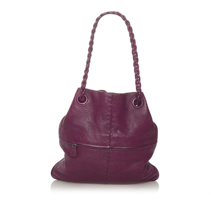 Intrecciato Leather Tote Bag