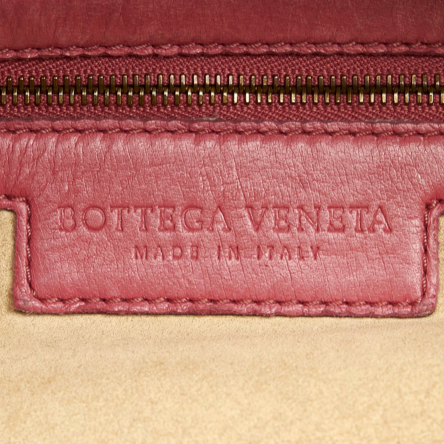 Intrecciato Leather Boston Bag