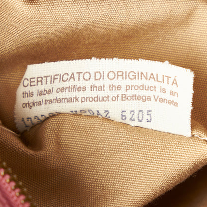 Intrecciato Leather Boston Bag