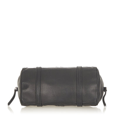 Intrecciato Leather Boston Bag