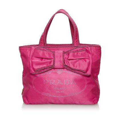 Canapa Tessuto Bow Handbag