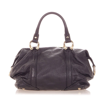 Horsebit Nail Leather Boston Bag