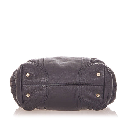 Horsebit Nail Leather Boston Bag