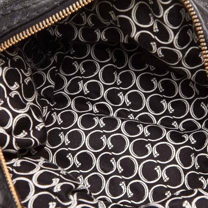Horsebit Nail Leather Boston Bag