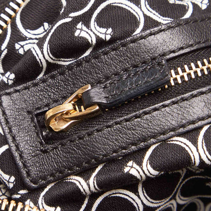 Horsebit Nail Leather Boston Bag
