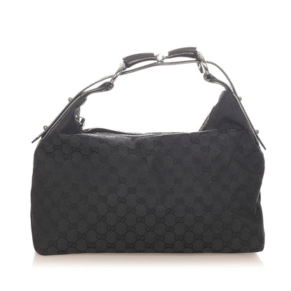 GG Horsebit Canvas Handbag