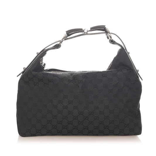 GG Horsebit Canvas Handbag