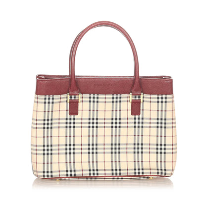 House Check Canvas Handbag
