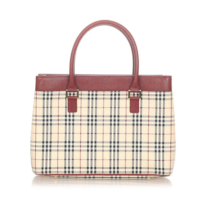 House Check Canvas Handbag