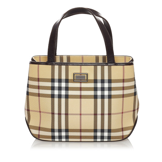 House Check Canvas Handbag
