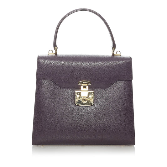 Lady Lock Leather Handbag
