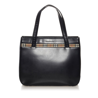 Haymarket Check Leather Handbag