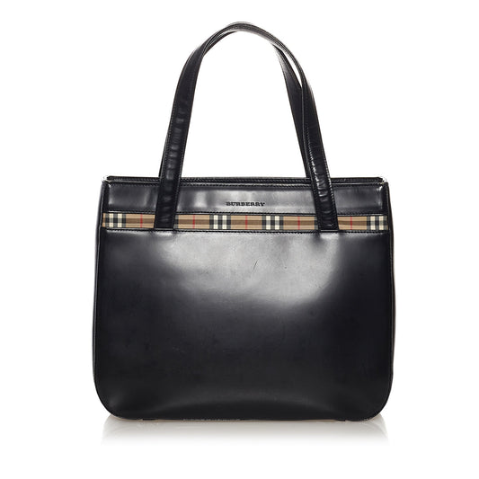 Haymarket Check Leather Handbag