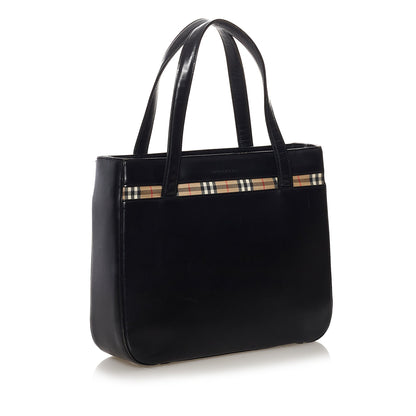 Haymarket Check Leather Handbag