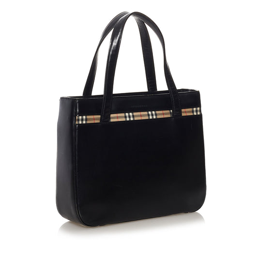 Haymarket Check Leather Handbag