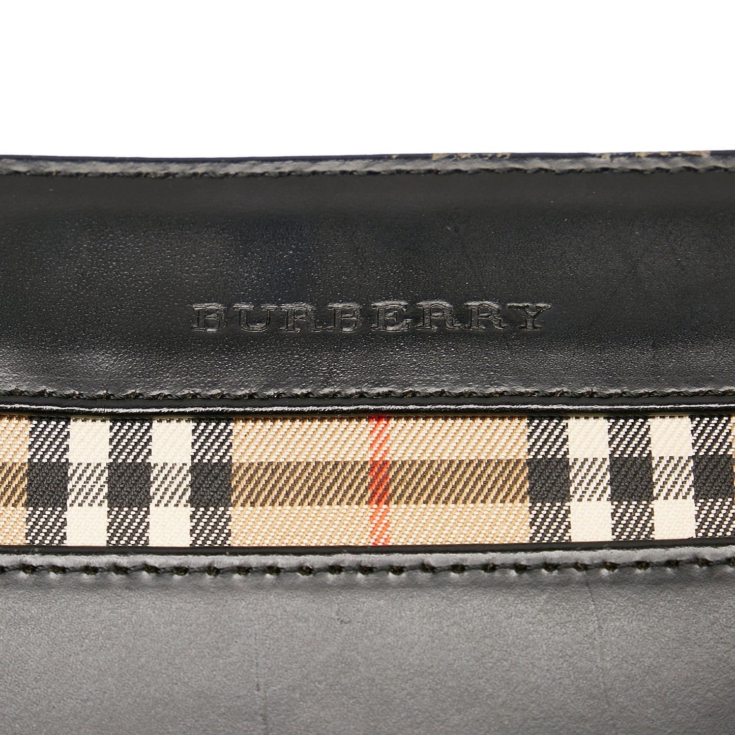 Haymarket Check Leather Handbag
